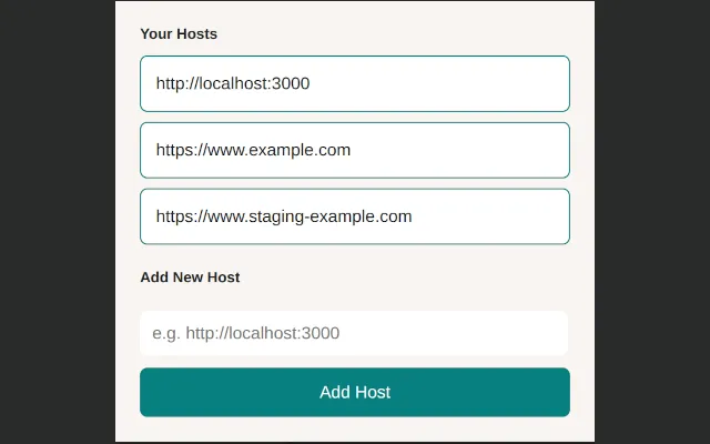 Host Switcher screenshot